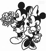 Coloring Pages Disney Valentines Valentine Mickey Minnie Printable Mouse Characters Quotes sketch template