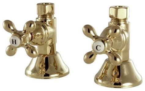 kingston brass straight stop shut  valve polished chrome traditional bathroom sink