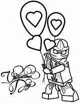 Coloring Pages Ninjago Valentines Lego Lloyd Printable Valentine Ninja Kids Cards Balloons Zx Holding Clipart Sheets Popular Library Visit Clipartmag sketch template