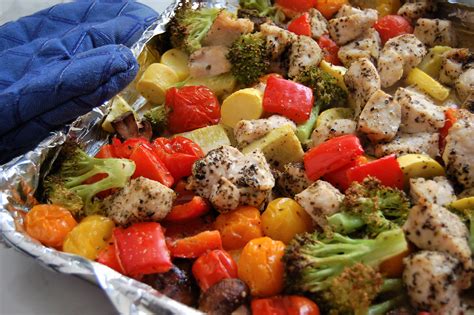sheet pan chicken  vegetables nutrition  fit