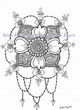 Henna Colouring Grownups sketch template
