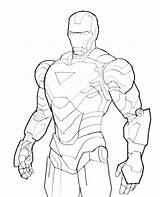 Patriot Ironman Superhero sketch template