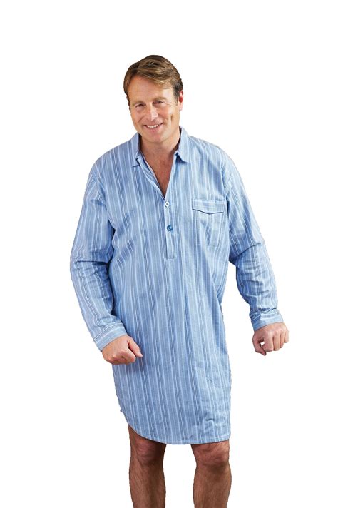 mens champion brushed cotton striped nightshirt sleepwear nightwear ebay