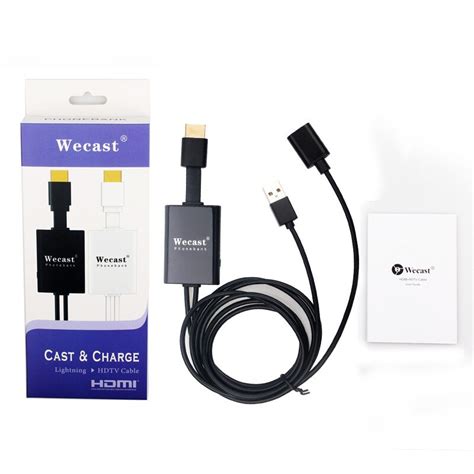 pcs wecast dongle usb  hdmi wired tv stick p hdmi dongle miracast airplay  iphone