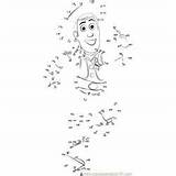 Dot Trusted Toy Story Cowboy Woody Dots Connect Worksheet Worksheets Printable sketch template