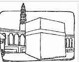Mewarnai Kakbah Masjidil Haram Islami Masjid Sederhana Tk Paud Menggambar Menara Disekitar sketch template