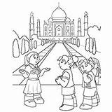 Coloring Pages India Taj Mahal Flag Tourist Ancient Printable Map Color Getcolorings Drawing Dandiya Dance Famous Tajmahal Getdrawings sketch template