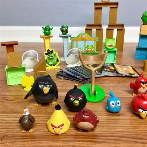 angry birds toys lot figures blocks cards playset