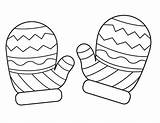 Mittens Colouring Mitten Grafismo sketch template