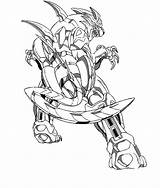 Coloring Bakugan Pages Dragonoid Batch Neo sketch template