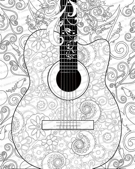 guitar coloring page  idalias salon