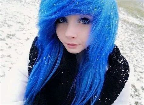 emo girls with blue hair omita monster emo girl blue eyes blue and