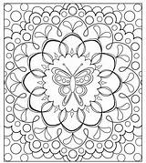 Coloring Pages Adult Birthday Happy Butterfly Adults Printable Mandala Craftfreebies sketch template