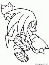 Knuckles Coloring sketch template