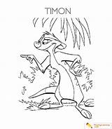 Timon Coloring Lion King Name sketch template