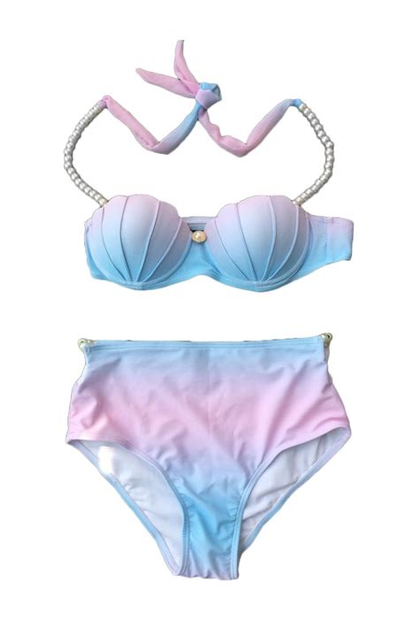 Swimwear Ombre Bikini Set Bikinis Mermaid Bikini Sexiezpicz Web Porn