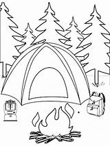 Camping Coloring Pages Printable Mycoloring Kids Color sketch template