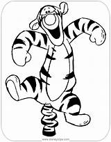 Tigger Coloring Pages Disneyclips Bouncing Printable Svg Disney Colouring Book Cricut Pooh Winnie Tiger Drawings Drawing Kids Characters Sheets Eeyore sketch template
