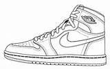 Shoe Coloring Shoes Pages Basketball Drawing Sneakers Jordan Nike Air Sneaker Jordans Draw Retro Choose Board sketch template