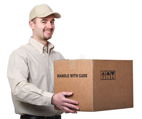 delivery man stock photo image  smiling manual worker