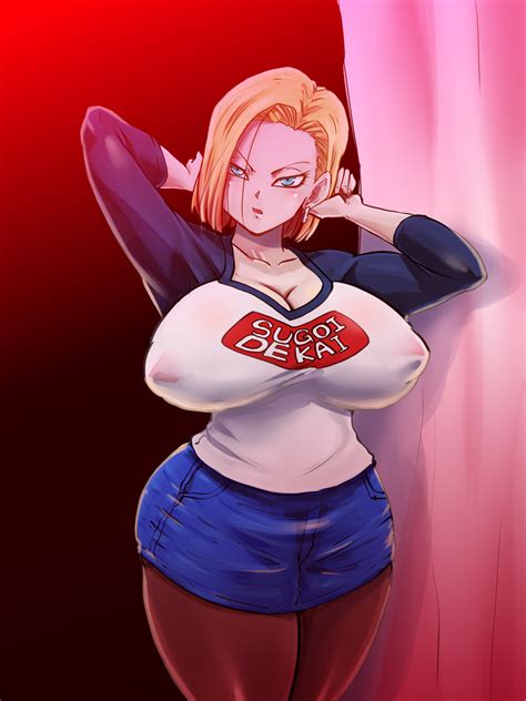 Rule 34 1girls Android 18 Blonde Hair Blue Eyes Cameltoe Cleavage