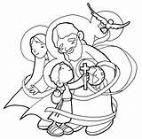 Holy Trinity Coloring Pages Family Para Trinidad La Dibujos Santisima Catholic Kids Color Template Getcolorings Getdrawings Catequesis Children 為孩子的色頁 sketch template