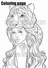 Lioness sketch template