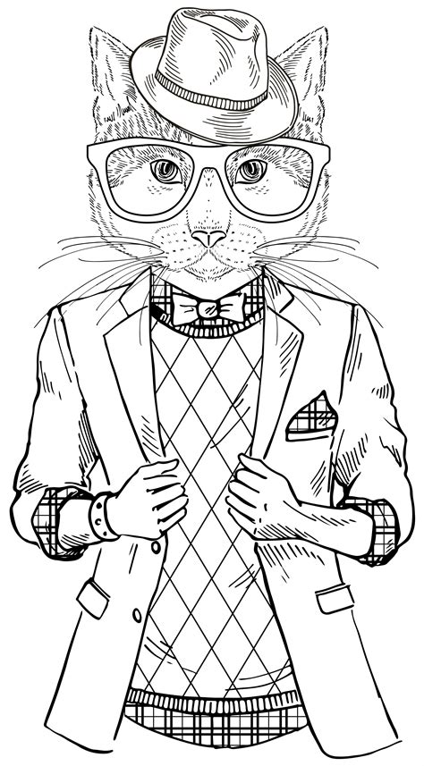 cool cat  smooth operator cat coloring book cool coloring