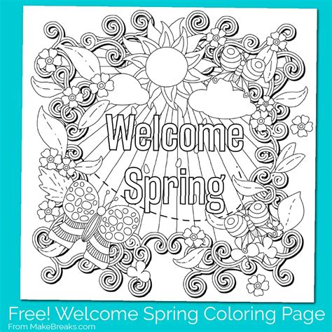 printable  spring coloring page  breaks