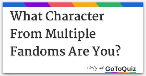 character  multiple fandoms