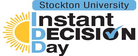 Instant Decision Days Admissions Stockton University