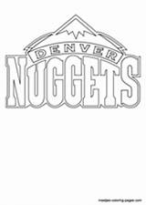 Coloring Nuggets Denver Pages Nba Logo Print Search sketch template