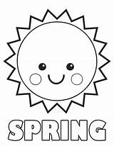 Coloring Pages Spring Time Kids Popular Print Springtime sketch template