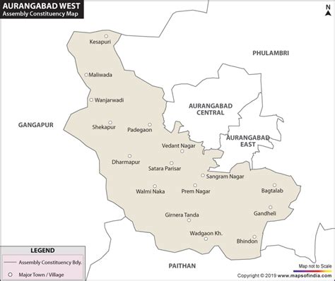 aurangabad west assembly vidhan sabha constituency map
