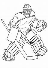 Coloring Pages Hockey Goalie sketch template