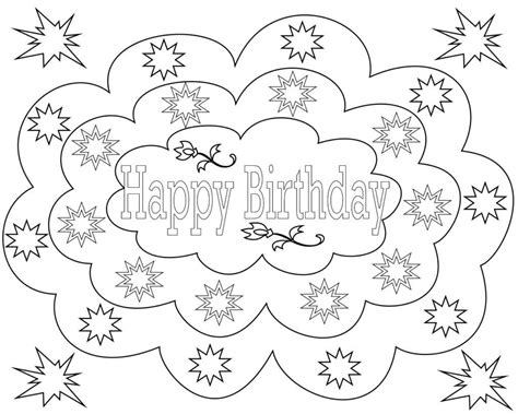 happy birthday coloring pages  toddlers happy birthday coloring