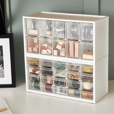 stackable craft organizer drawers  container store