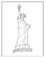 Estatua Libertad Pintarcolorear Libertar sketch template