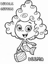 Bubble Guppies Coloring Pages Deema Printable Kids Gif sketch template