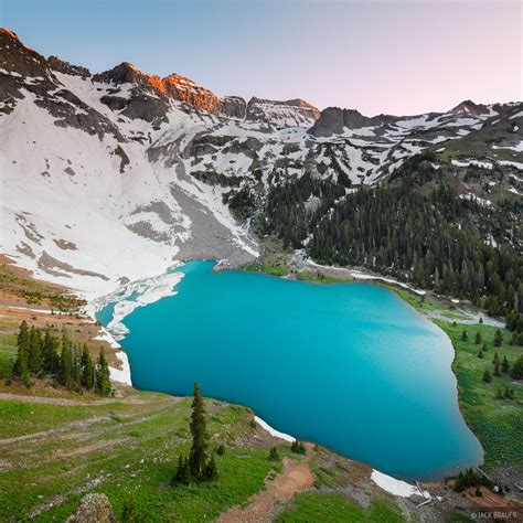 blue lake wideangle mount sneffels wilderness colorado