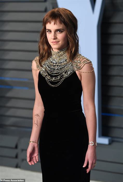 Emma Watson Debuts Huge Time´s Up Tattoo Complete