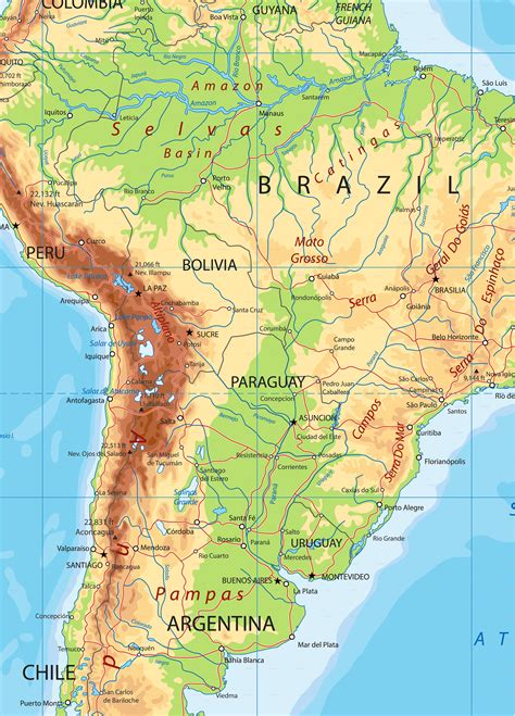 physical map of latin america ~ ameliabd