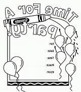 Coloring Birthday Balloons Pages Cards Uno Colorable Clipart Template Library Popular Line sketch template