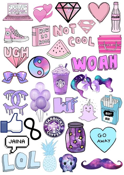 cute aesthetic stickers printable printable templates