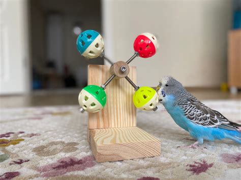 rotating bird toy  bell budgie toy parakeet toy parrot etsy