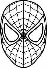 Spiderman Mask Coloring Pages Spider Drawing Man Superhero Symbol Sheets Printable Color Kids Print Clipart Colouring Getdrawings Drama Mysterio Rey sketch template