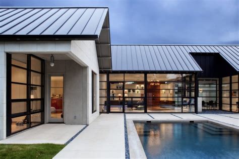 modern gable roof design exterior contemporary  open corner glass house glass house gable