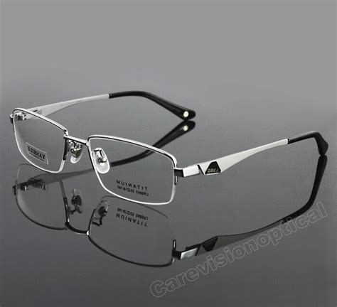 New Designer Men S 100 Pure Titanium Half Rimless Glasses Frame