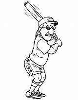 Coloring Baseball Batter Man Pages Old Cartoon Bat Printable A22e Clipart Cliparts Players Printactivities Kids Print Color Appear Printables Printed sketch template