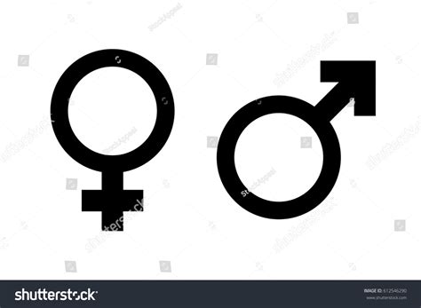 female male gender symbol set stock vector 612546290 shutterstock